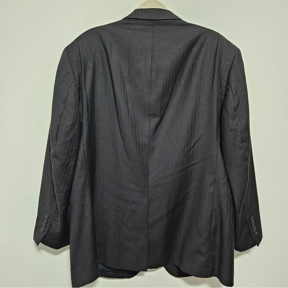 Jos A. Bank Mens 100% Wool Sport Coat‎ Blazer Jacket Wedding Preppy Black 46S